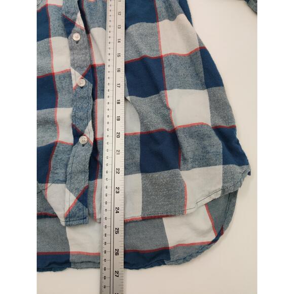 Levis Shirt Womens Size Small Blue White Red Plaid Button Up Long‎ Sleeve Chest - Picture 11 of 12